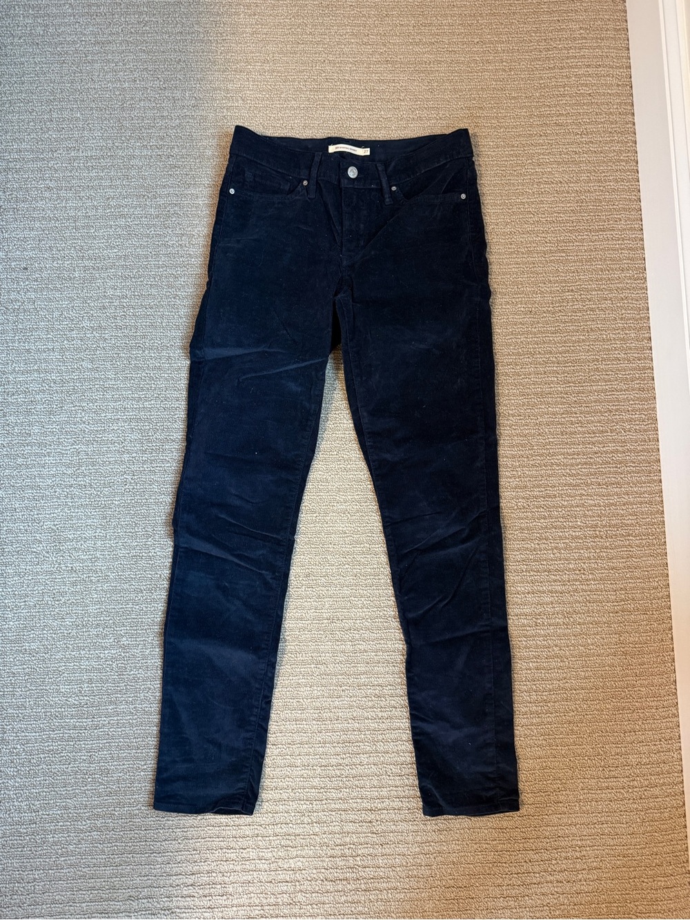 Levi's Dark Navy Corduroy Slim Trousers